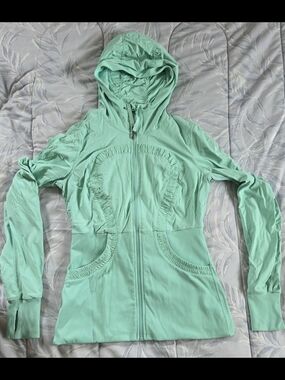 lululemon athletica Mint Green Hooded Zip-Up Jacket
